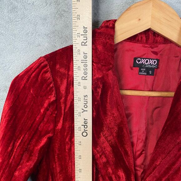 Vintage Y2k Velvet Blazer Jacket Small Indie Grunge Whimsigoth Party Holiday - Picture 11 of 15